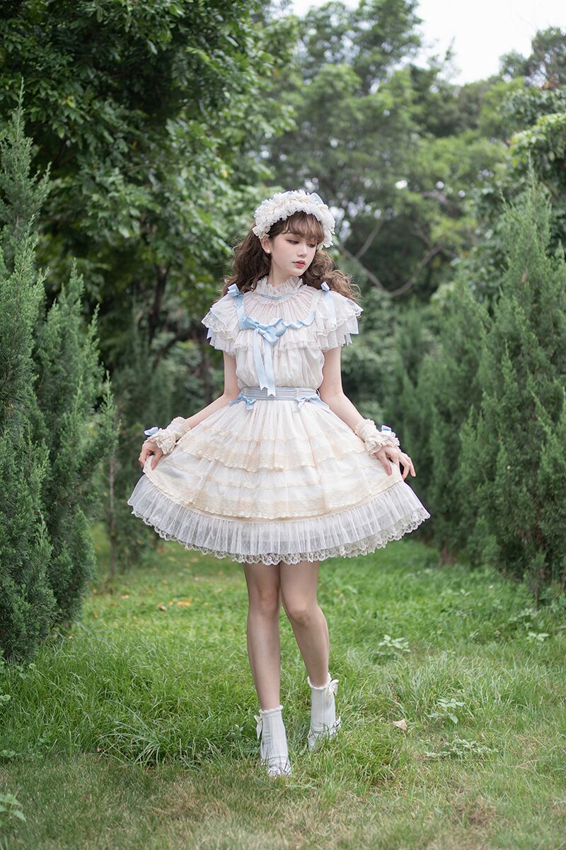 リボンミルフィーユ スカート（ショート） | HoshibakoWorks