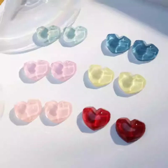 Heart Earrings – Sweet and Cute Colorful Candy Heart Design(CF034)