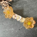 【9/15のいってんもの】お花レジンのヘアクリップ