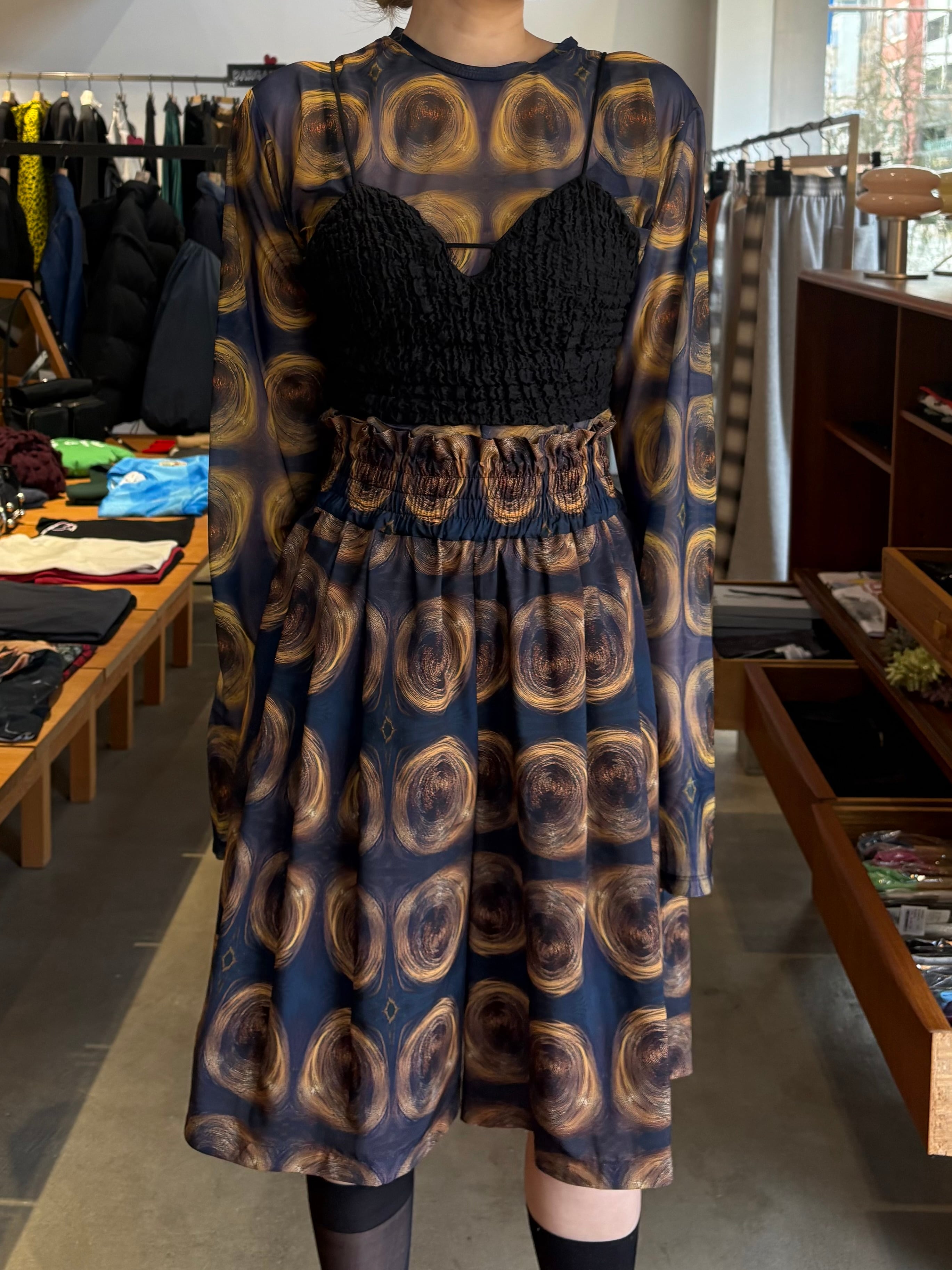 26SS】FUMIE TANAKA フミエタナカ / sheer print longT / トップス