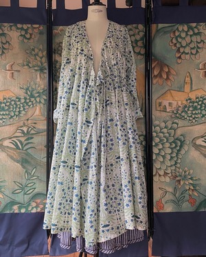 ピンタックカシュクールドレス /  Ciel Blue Mughal