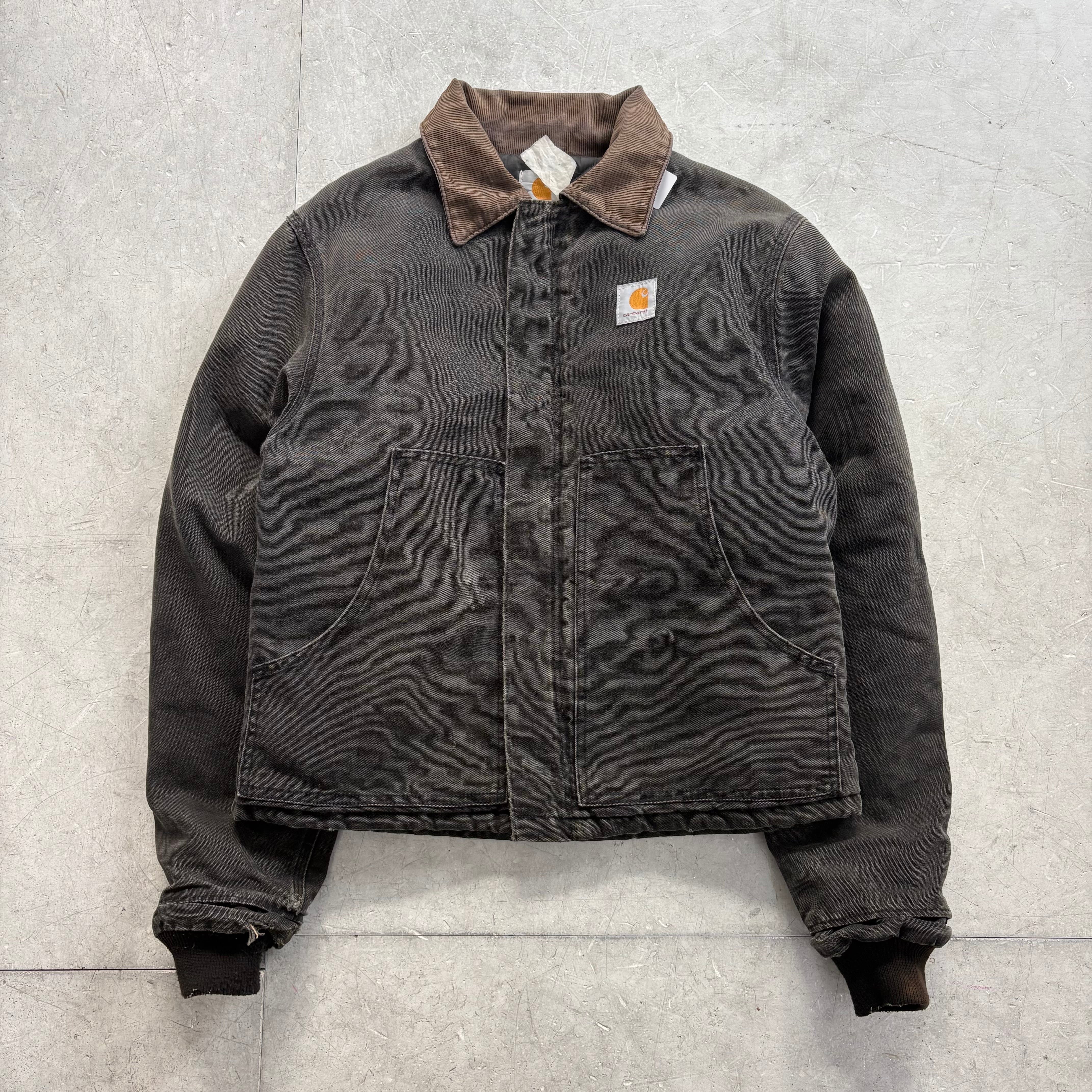 90s carhartt カーハートトラディショナルジャケット 短丈 フェード 希少サイズ】90s カーハート トラディショナルジャケット ショート丈