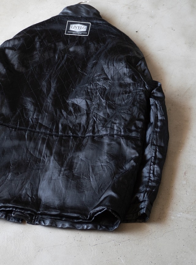 "LIVELO ATTITUDE" 1990s Leather zip jacket