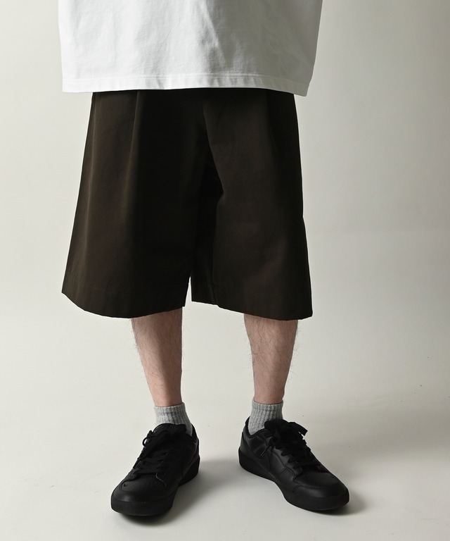ADAM PATEK wide chino shorts (BEG) AP2418030