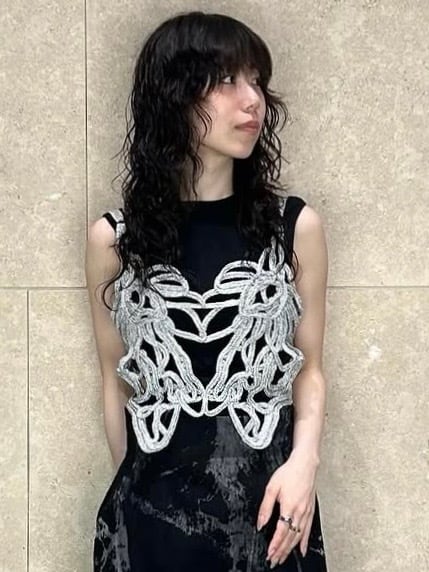 25AW】FETICO フェティコ / Lace up denim bustier / デニムビスチェ