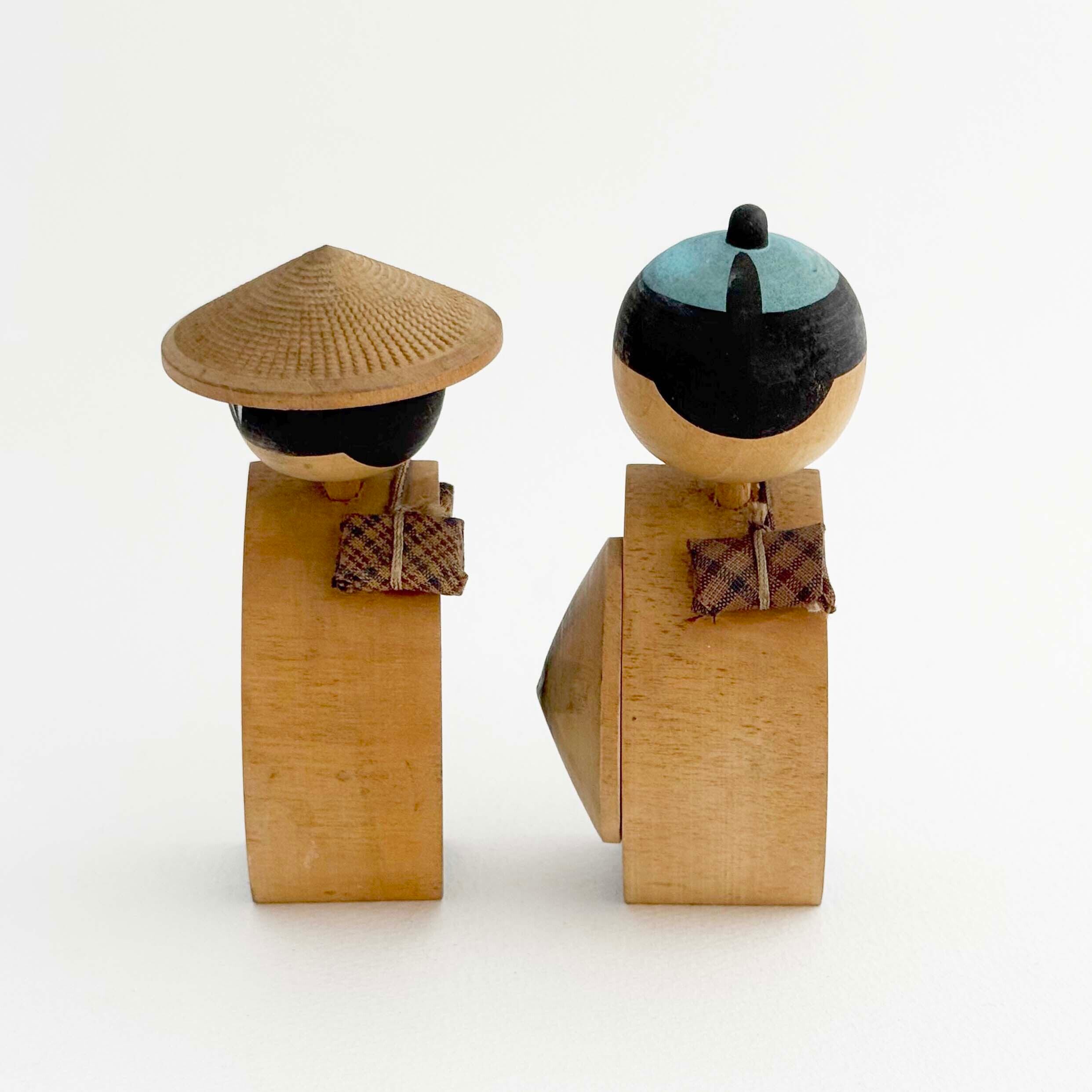 弥次喜多こけし（2体ペア）