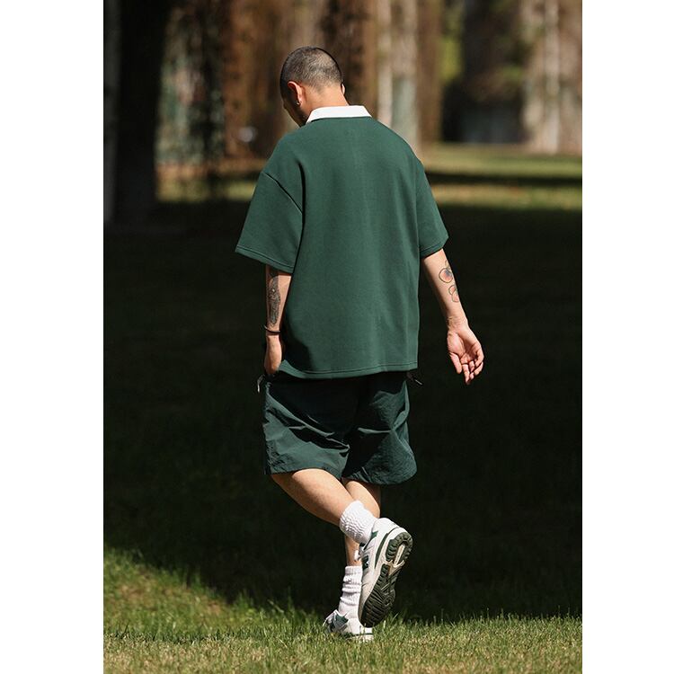 ★RETRO LAPEL CASUAL POLO SHIRT　　　A0628