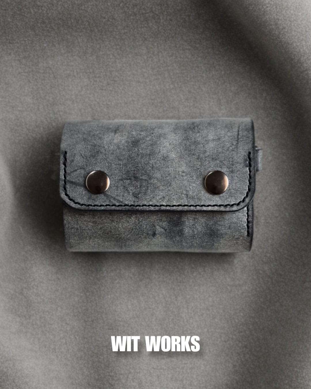 レオパード柄ハラコレザー巾着 | WIT WORKS