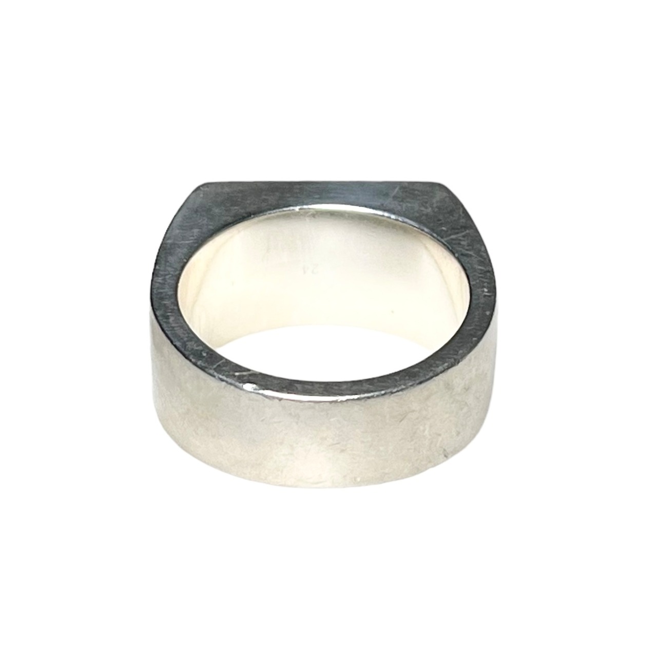 GUCCI heavy gauge silver signet ring