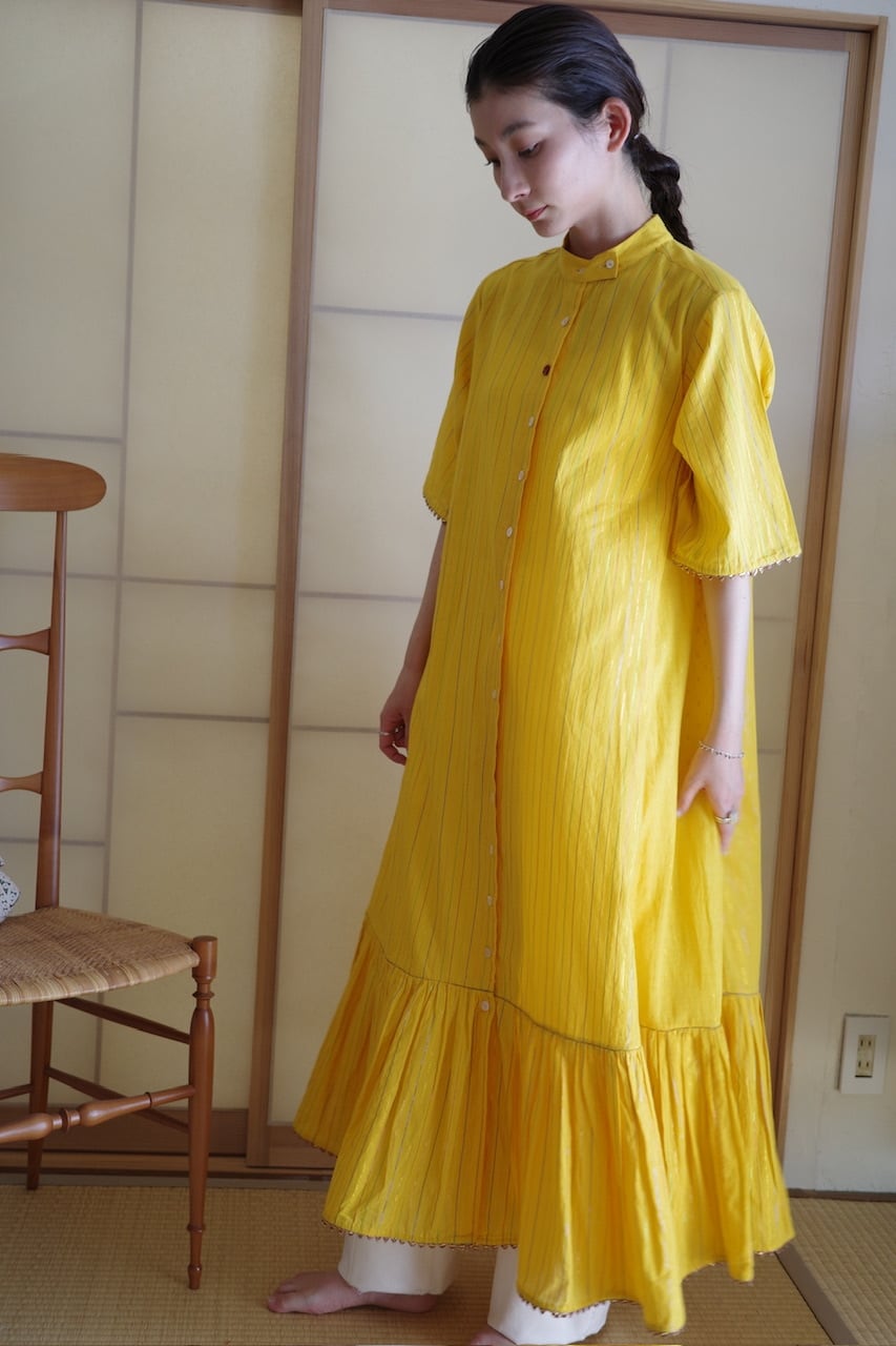 AHMEV Canary Gathered Hem Kurta