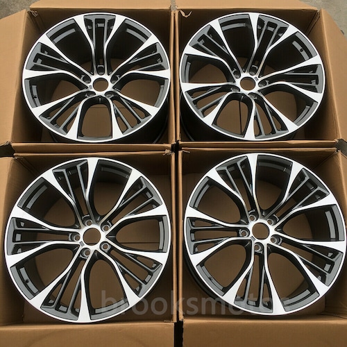 22インチ グレー STYLE ホイールセット BMW X5 E70 F15 X6 E71 F16 599 -BRN-1300★