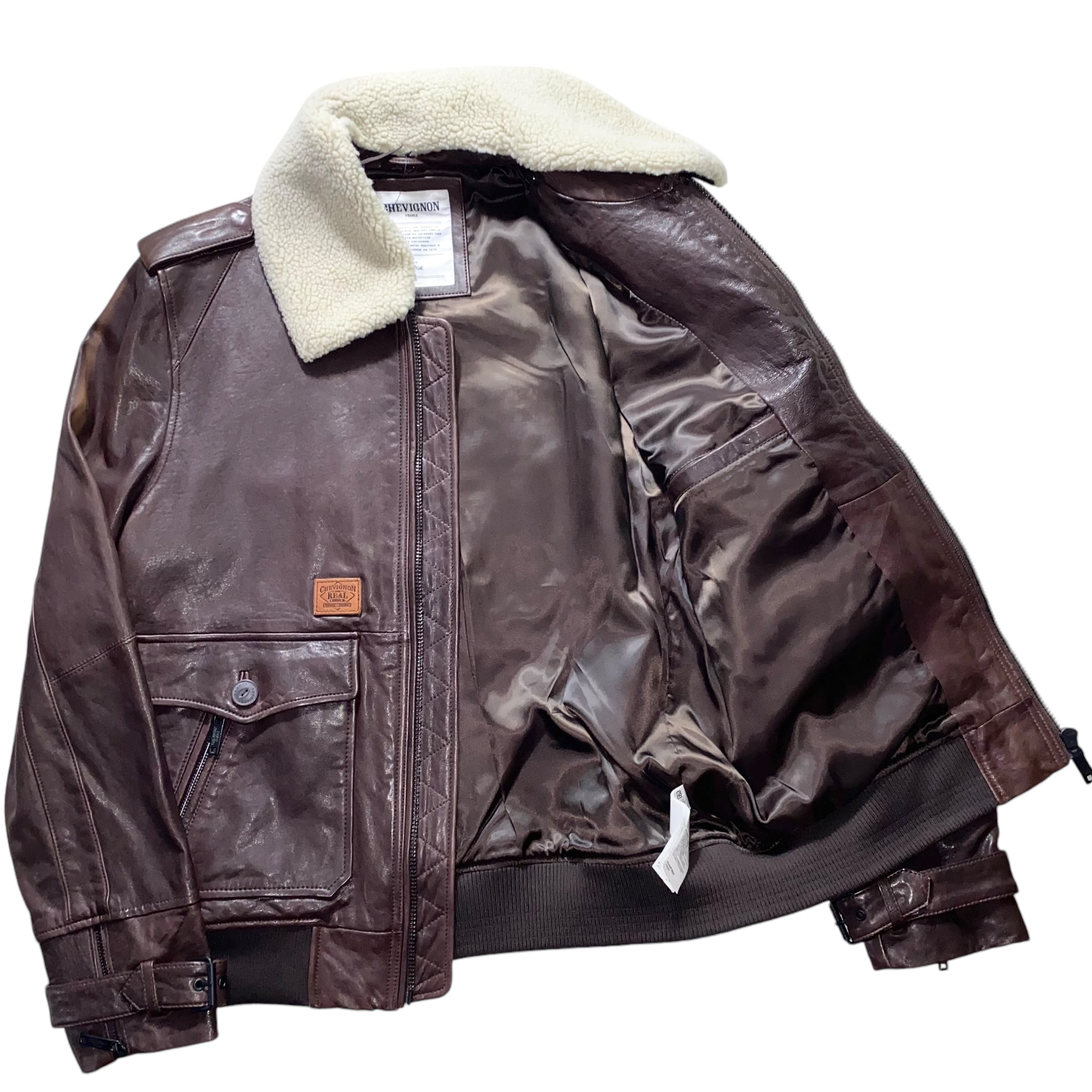 CHEVIGNON “G-1” leather flight jacket | NOIR ONLINE