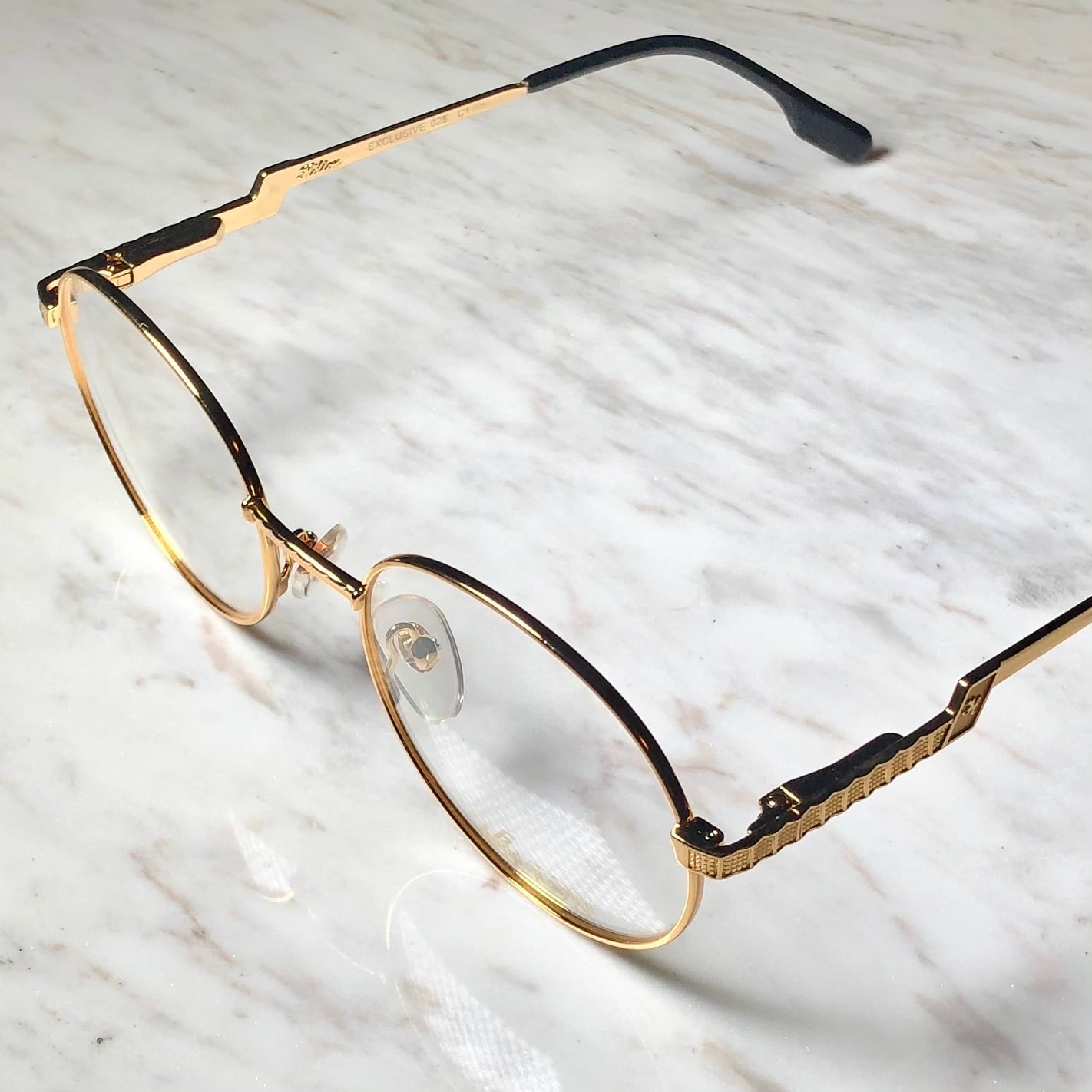 vintage HILTON 24k gold plated glasses "exclusive 025" | NOIR ONLINE