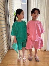 【送料無料/取寄/韓国直送】OUR 26/SM 26ストーンウォッシュド上下セット|夏服|韓国子供服