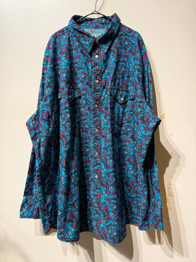 （SH1469）Paisley Snap Button Western Shirt