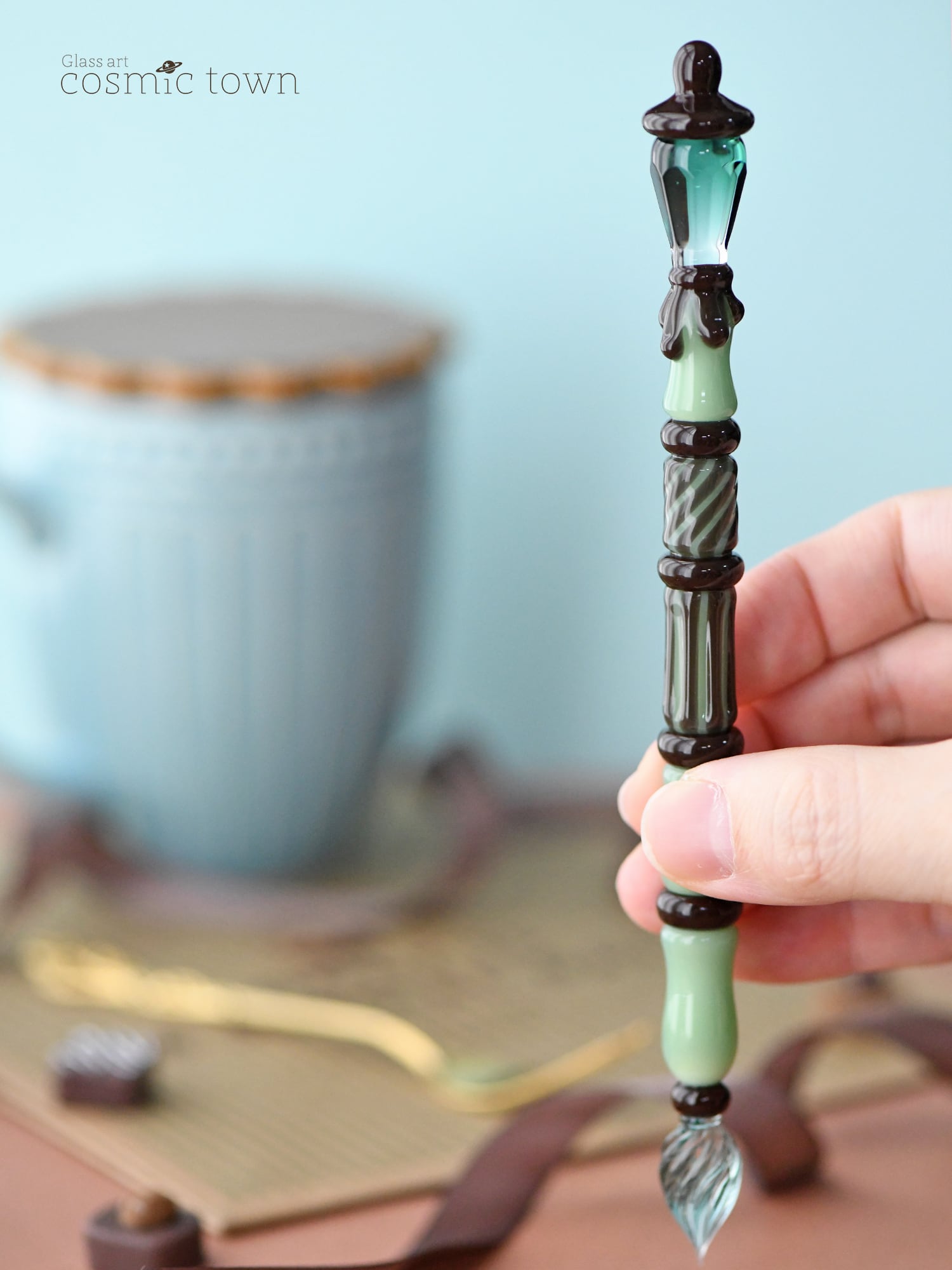 街灯ガラスペン / チョコミント【cosmic town】250921-5 | cosmic town