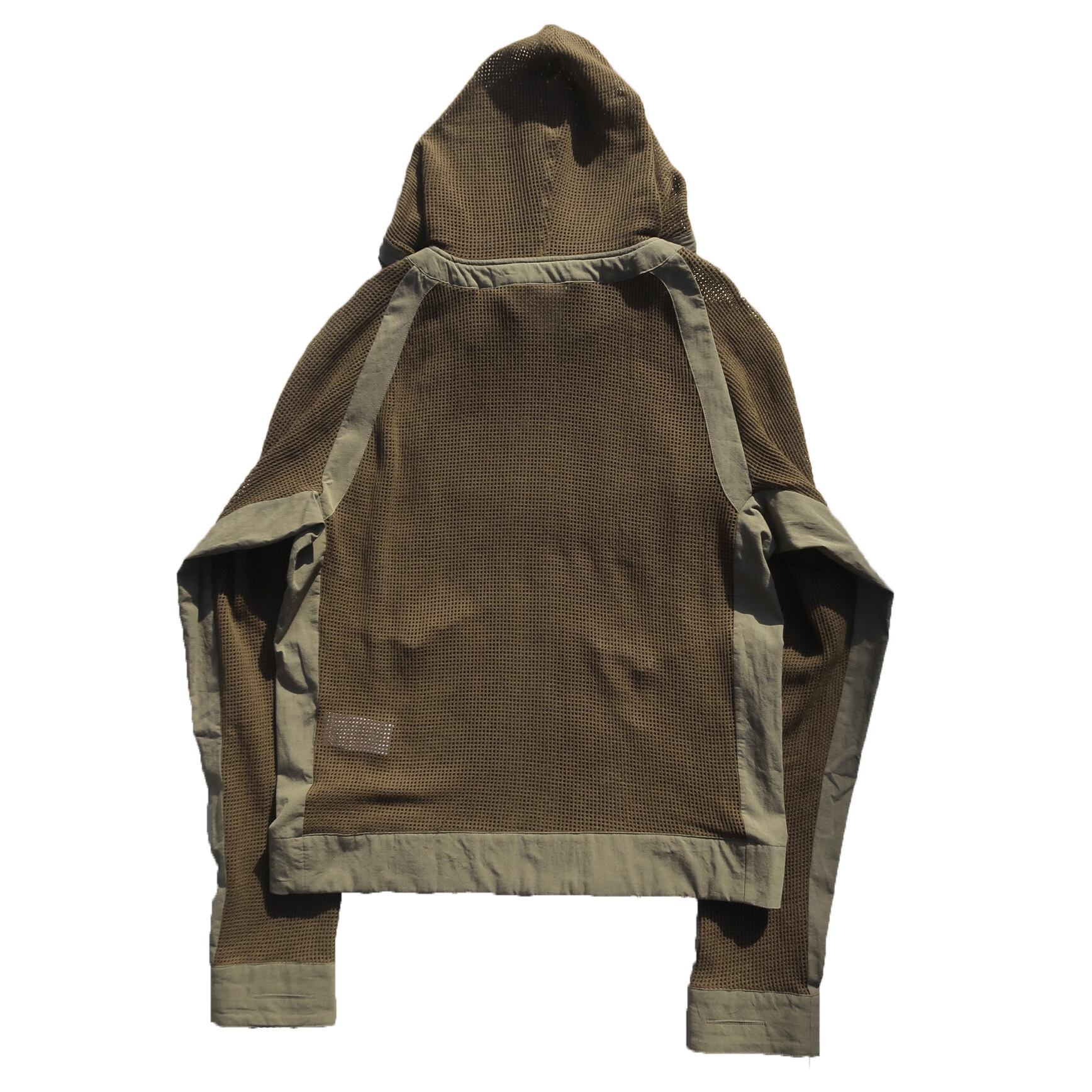 JIAN YE 23SS MESH HOODIE (khaki)