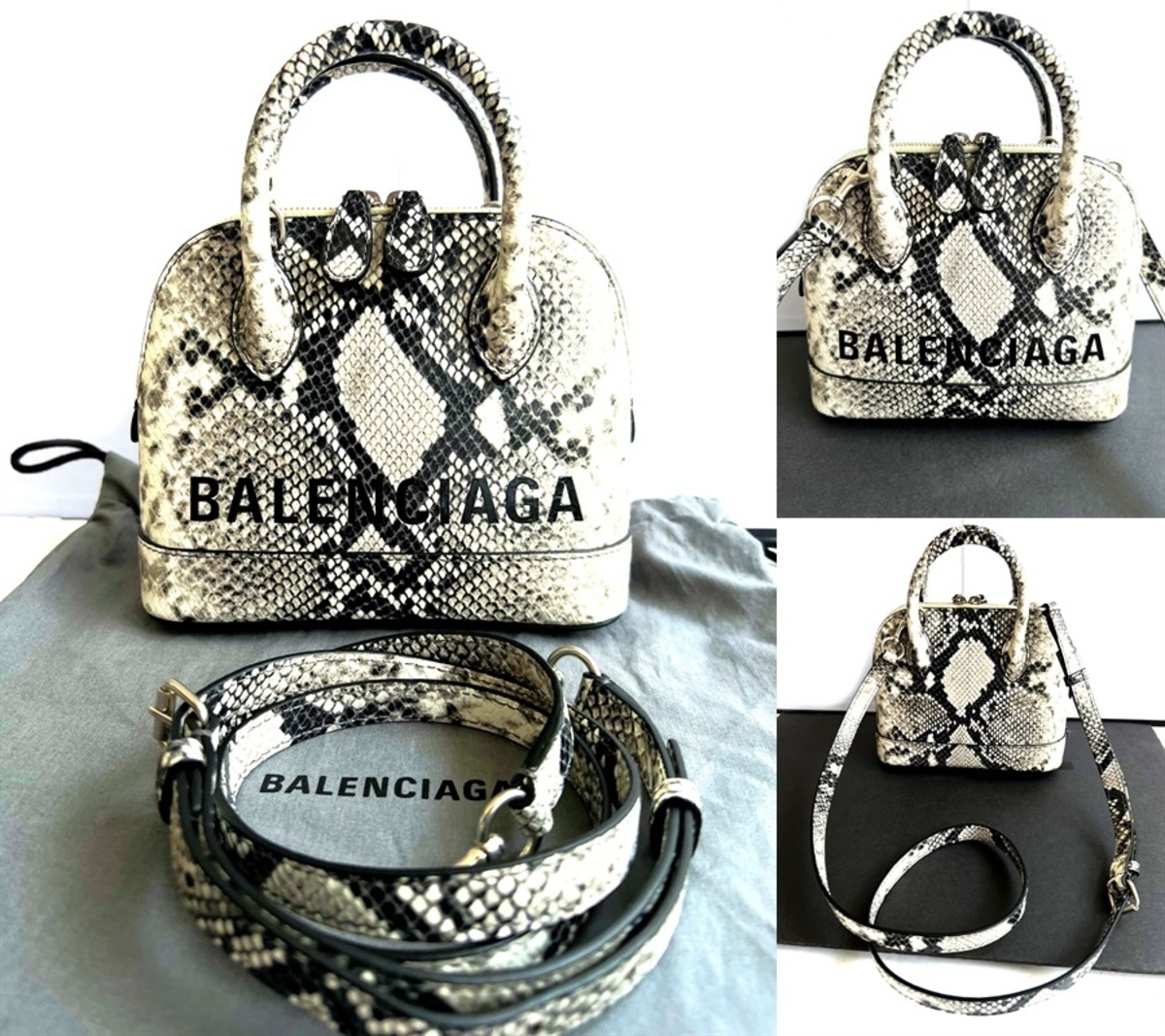 BALENCIAGA バレンシアガ VILLE ヴィル トップ ハンドル パイソン SSX 