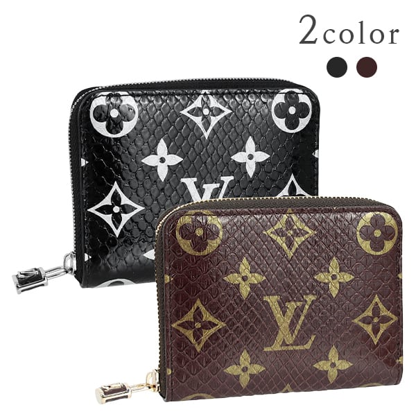 New LOUIS VUITTON ルイヴィトン ジッピーコインパース モノグラム パイソン コインケース カードケース ラウンドファスナー財布 新品
