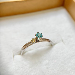 アパタイト 一粒リング 3mm #9 シルバー