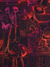 【受注商品】RumiRockセオαゆかた「ドラコニアサロン」 レッド　[A598]