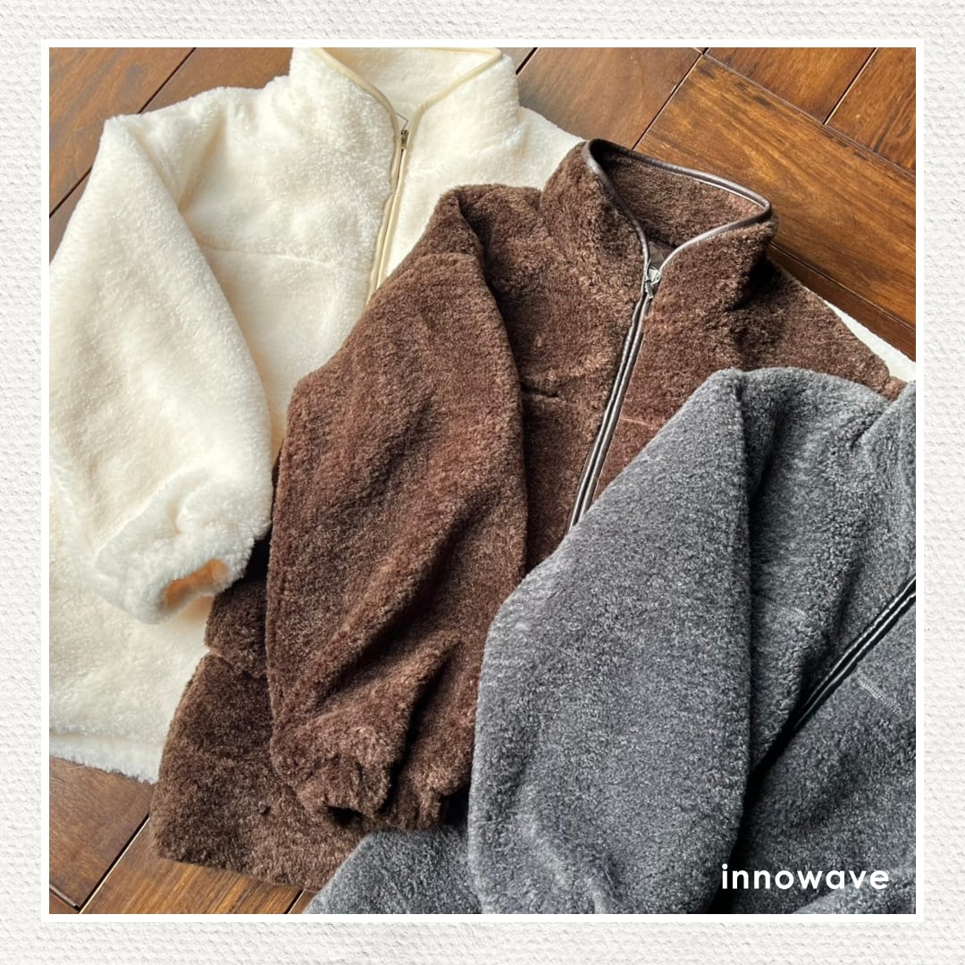 【innowave】スタンドカラー起毛ブルゾン(85-41221)