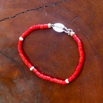 Mandi/マンディ W.Hearts Bracelet (LG Beads)(Red)