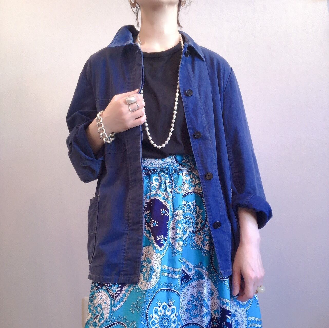 Euro work フランス　ヘリンボーンジャケット Euro work フランス ヘリンボーンジャケット