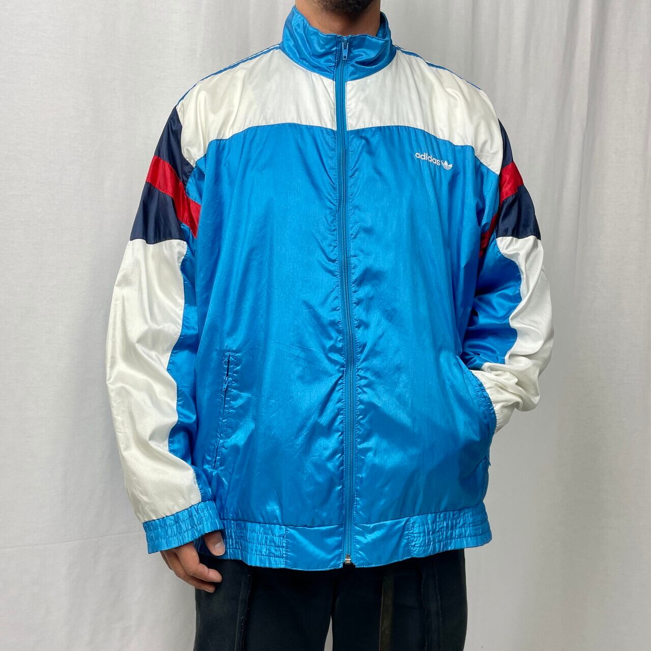 80年代 adidas アディダス ナイロン トラックジャケット メンズL-XL