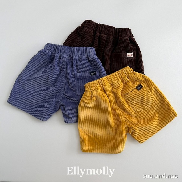 取寄:ELLYMOLLY ソーダコーデュロイハーフパンツ※送料無料