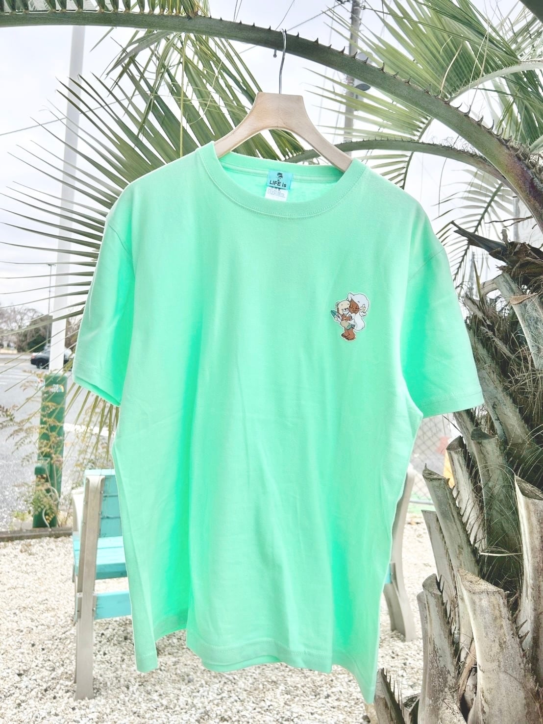 【mapuaコラボ】ワンポイント刺繍ワッペンTシャツ(LIFE isベア) ¥4,500(4,950)