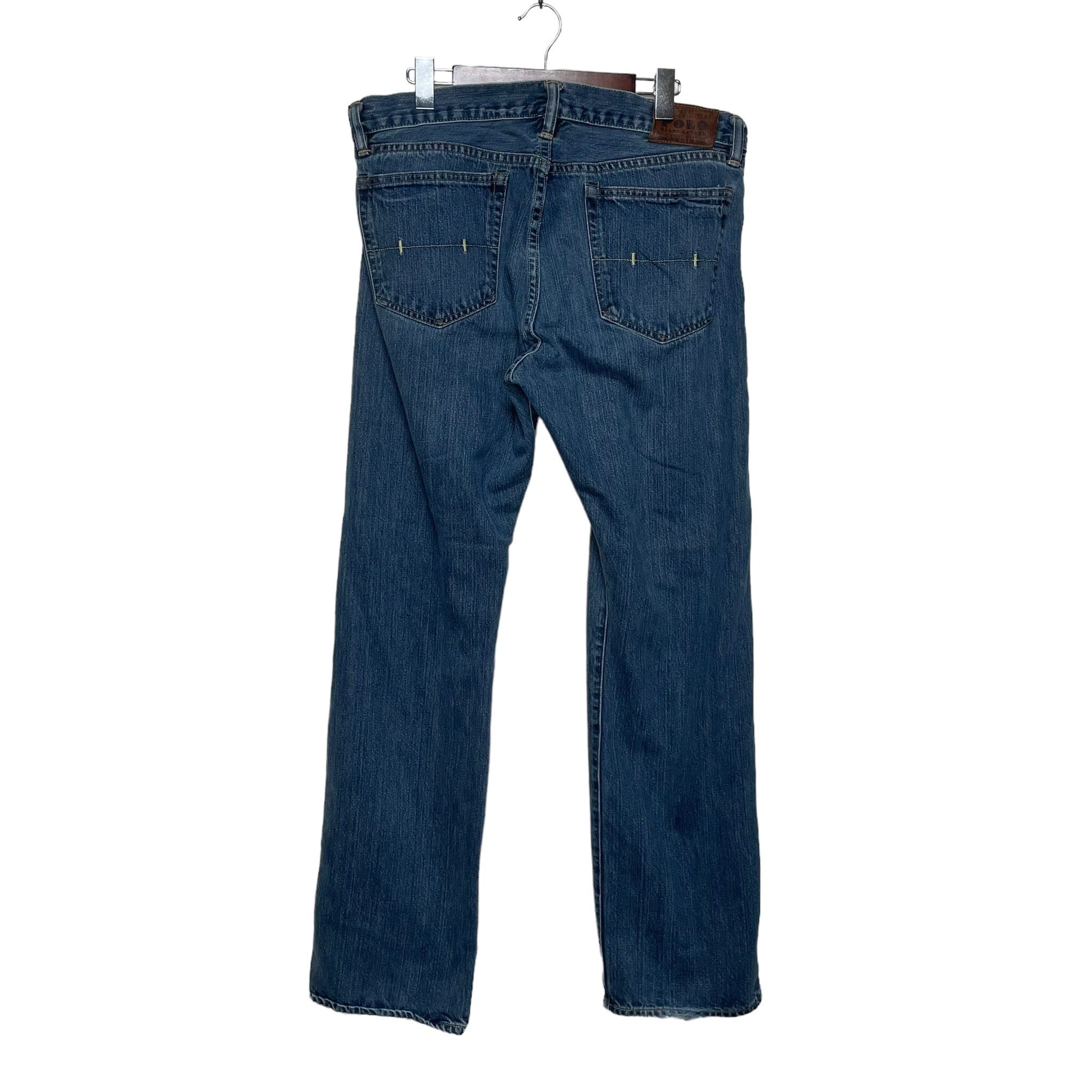 W34×L32】POLO RALPH LAUREN デニムパンツ 革パッチ | 古着屋OLDGREEN