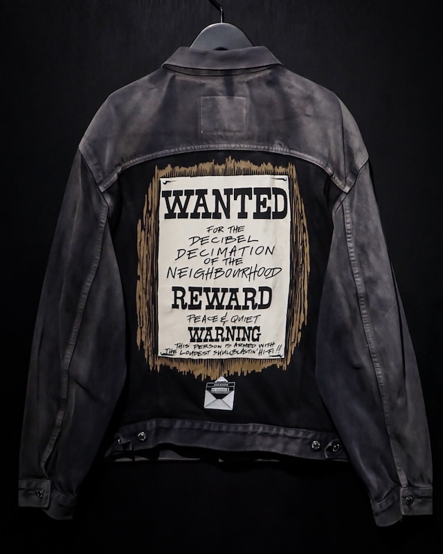 【WEAPON VINTAGE】Levi's Good Aging Wanted Poster Patch Loose Denim Jacket