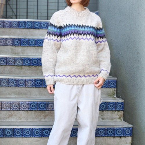 EU VINTAGE NORDIC DESIGN KNIT/ヨーロッパ古着ノルディックデザインニット