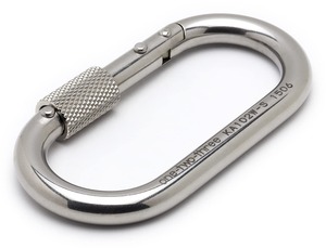 【新着特価】123(ワンツースリー) カラビナ ステンKA102ダブルストッパー KA102WS