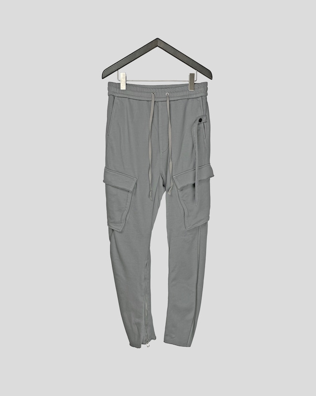 ASKYY / FLARED SWEAT CARGO PANTS / LIGHT DYE