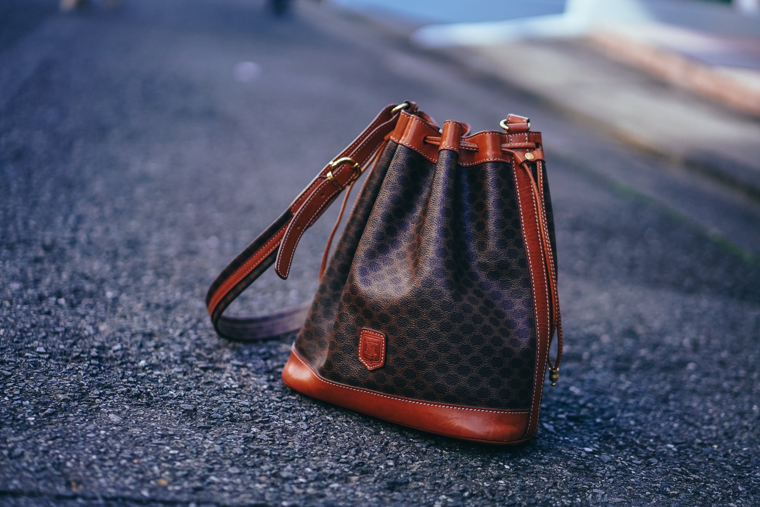 CELINE セリーヌ ショルダーバッグ 忍ばせる マカダム柄 オールドセリーヌ 