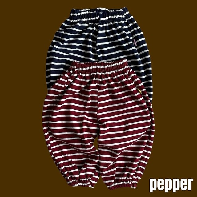 【取寄/韓国直送】PEPPER  26/AU チャチャボーダージョガーパンツ｜秋服｜韓国子供服