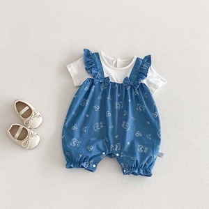 【BABY】レイヤードデニムオールインワン