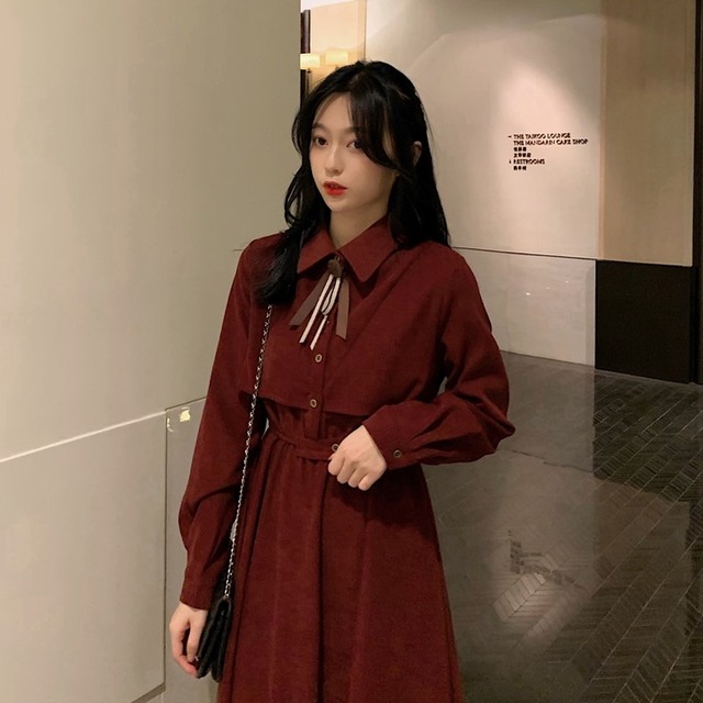 ワンピ ハイウエスト ネックリボン 大人 かわいい カジュアル 上品 甘め オルチャン 10代 代 モード系ファッション専門店 With U ワンピ ハイウエスト ネックリボン 大人 かわいい カジュアル 上品 甘め オルチャン 10代 代 モード系ファッション専門店 With U