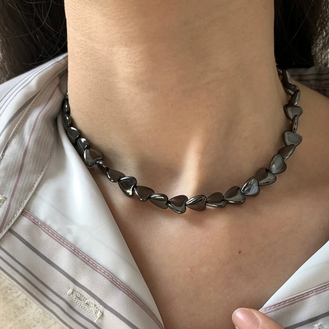 heart chain necklace　2litr03109