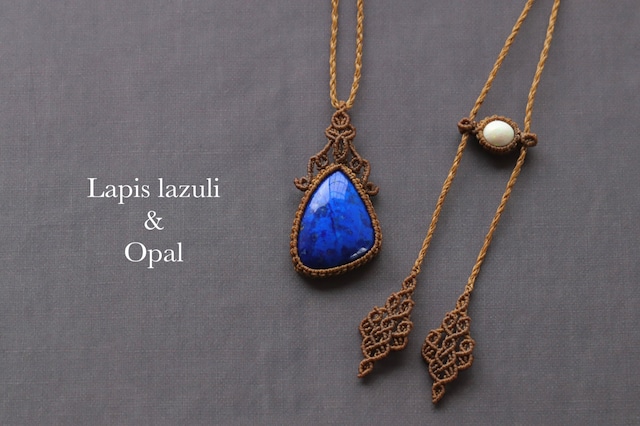 [Lapis lazuli&opal] Pendant 〜Ultramarin〜