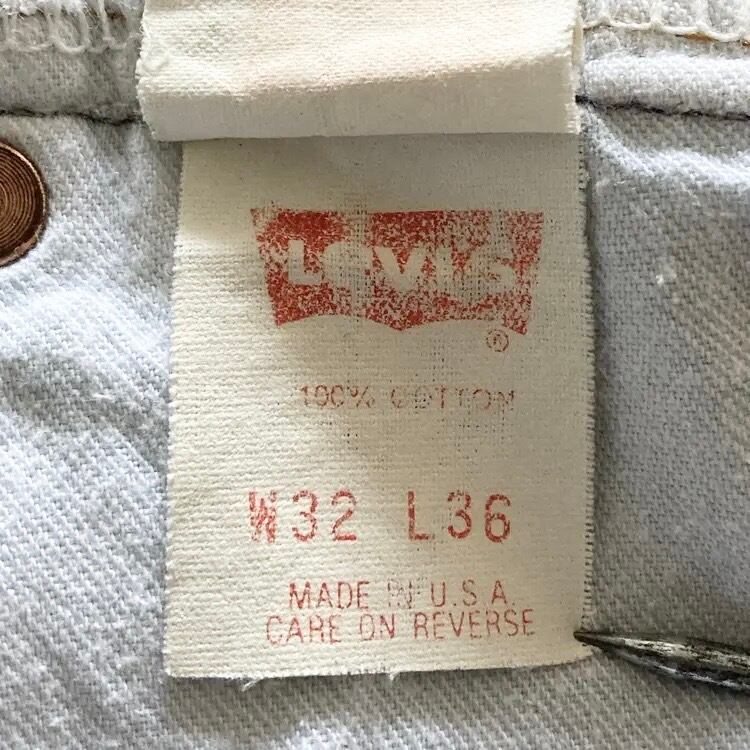 W32 L36】90's US.Levis 501 リーバイス バレンシア工場(555) ボタン裏