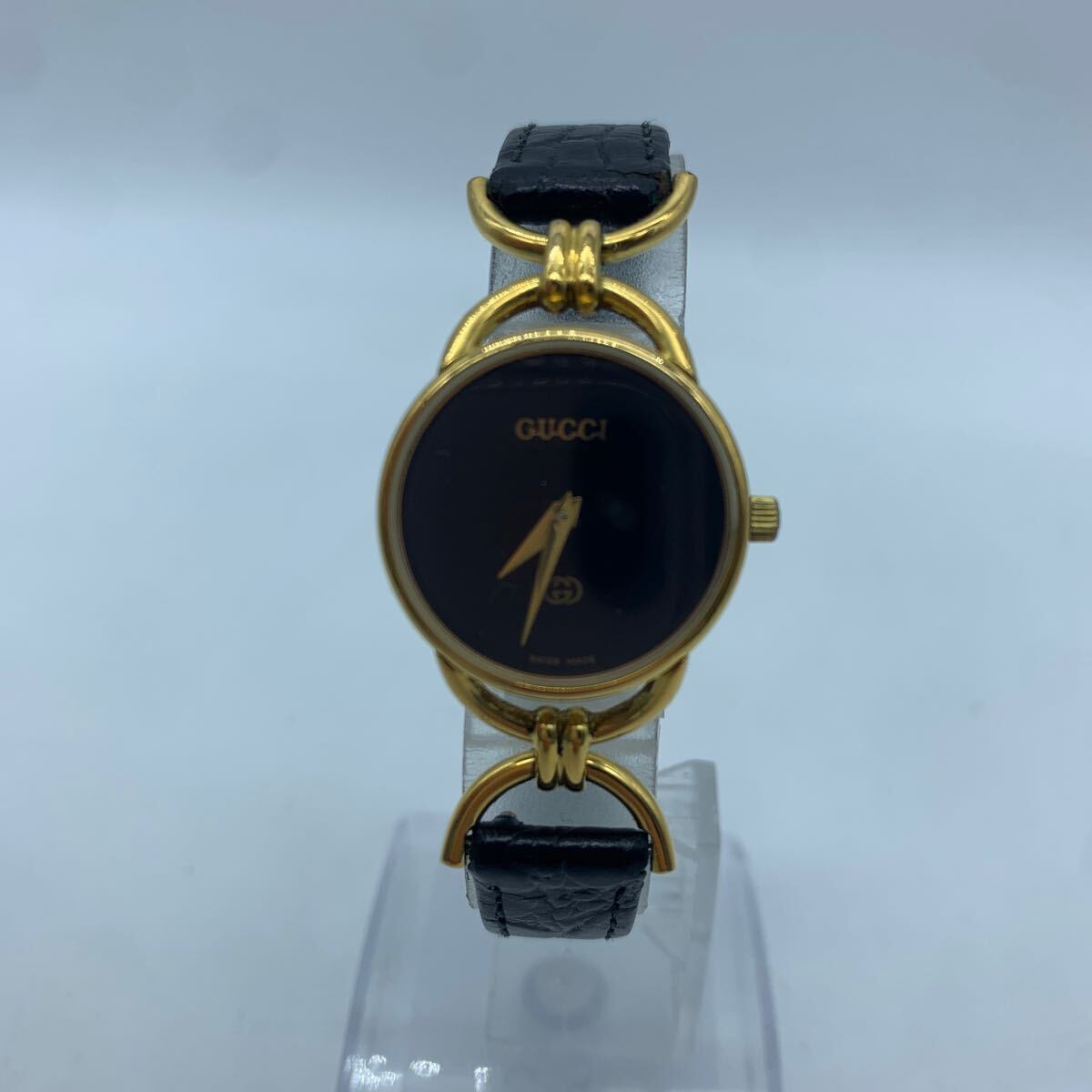 GUCCI グッチ シェリーライン 黒文字盤 腕時計 稼働品 ボーイズ