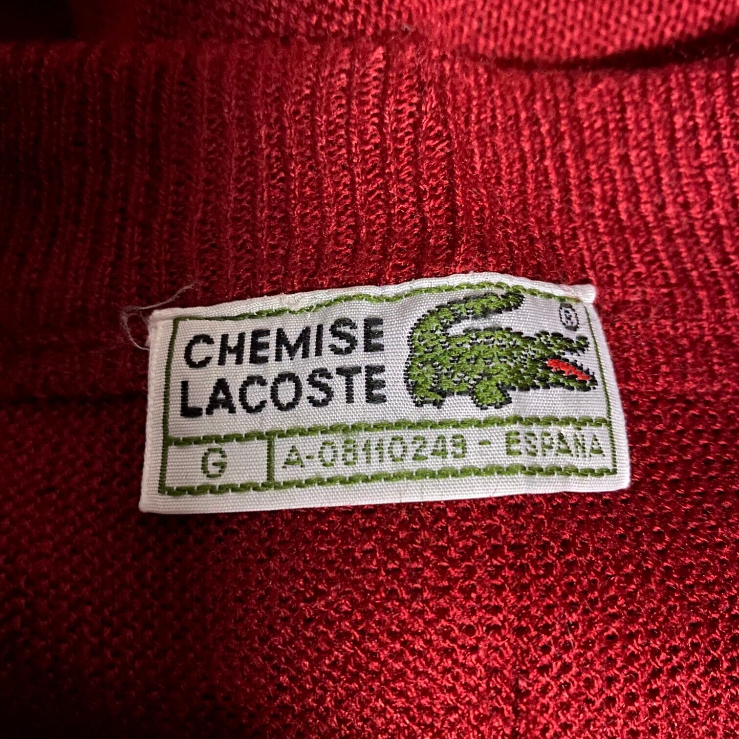 スペイン製 70年代〜80年代 LACOSTE ラコステ アクリルニットセーター