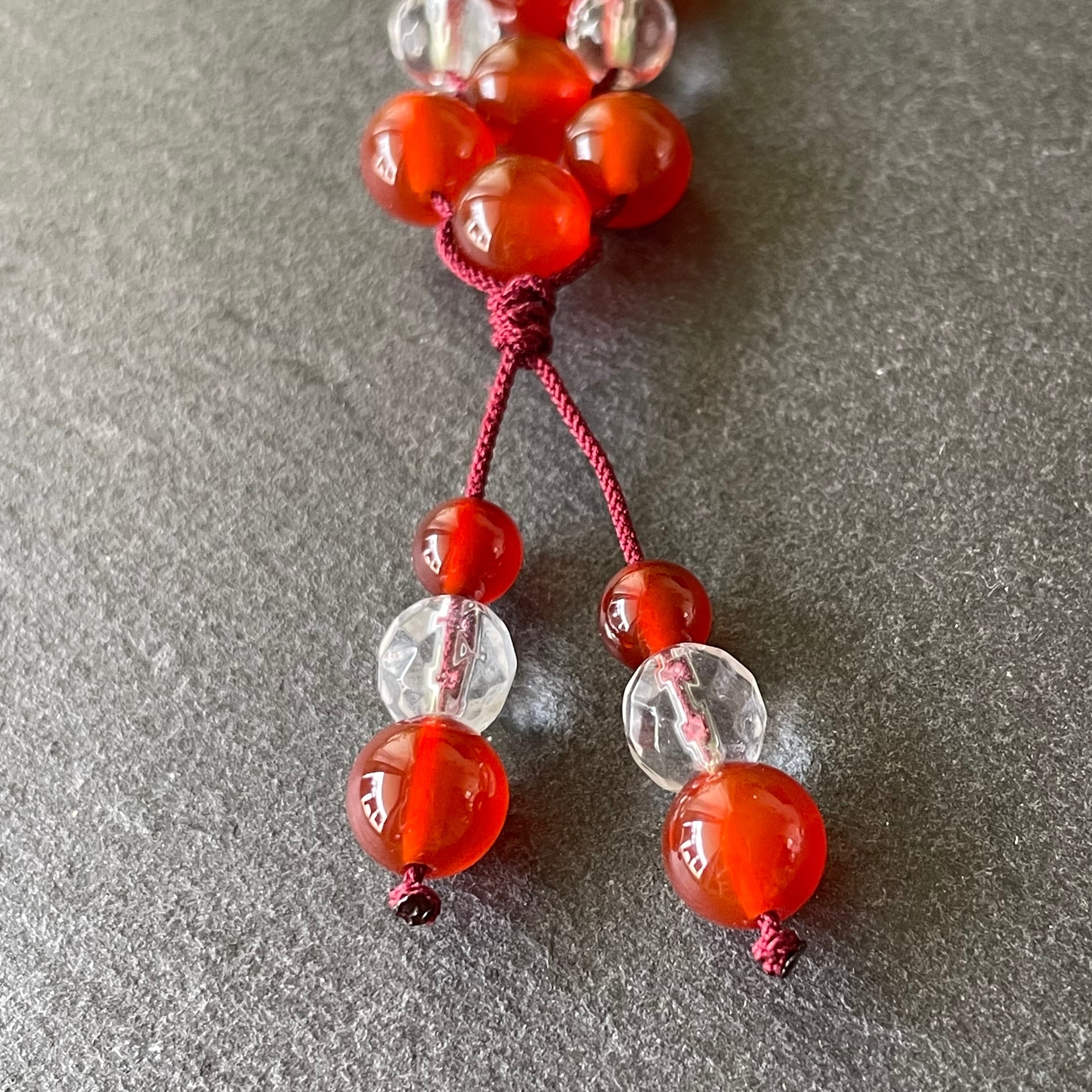 カーネリアン 水晶 ストラップ 天然石 パワーストーン | GAMAMA STONE