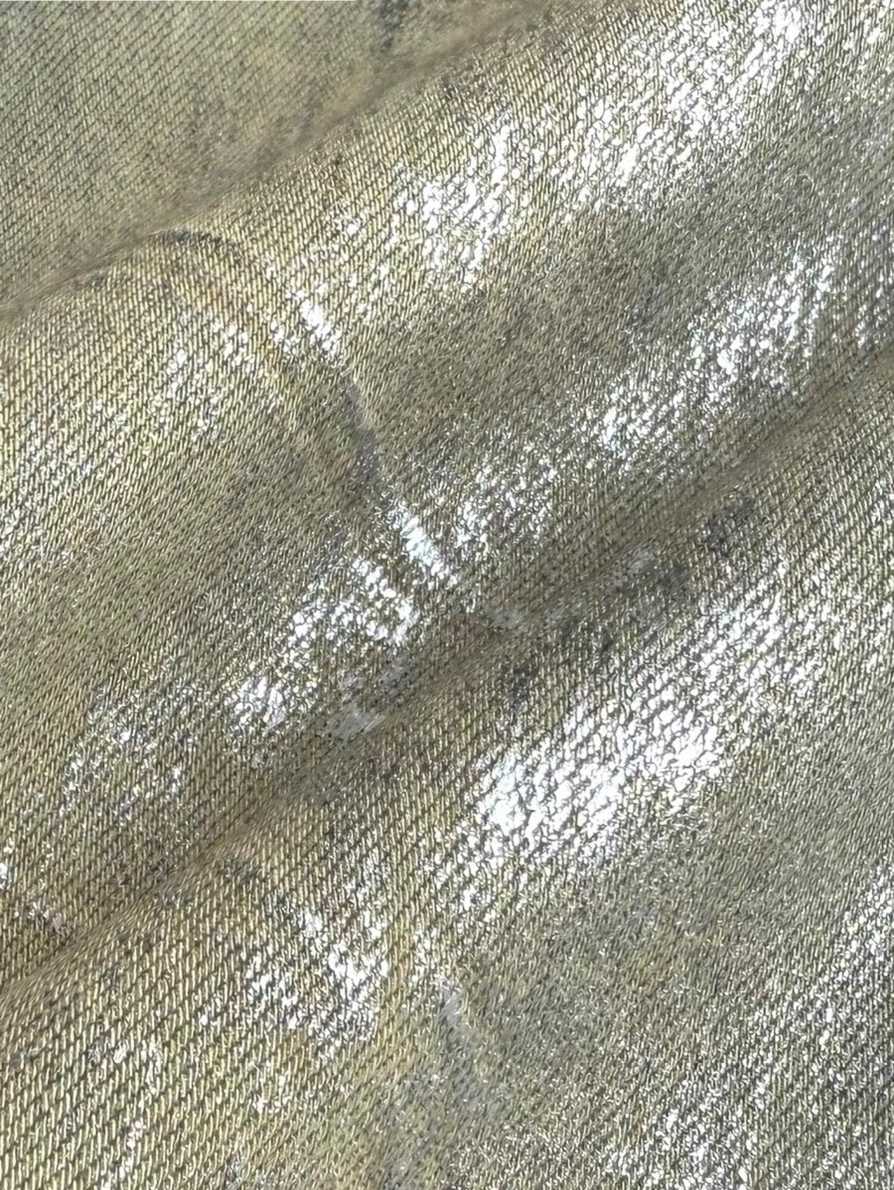 【CinderVein】Metallic Transfer Straight Denim Pants