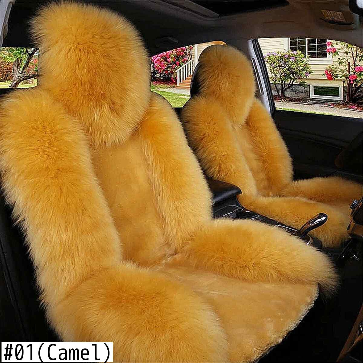 新作 1個冬用ウォームカーシートカバーロングウールぬいぐるみカー