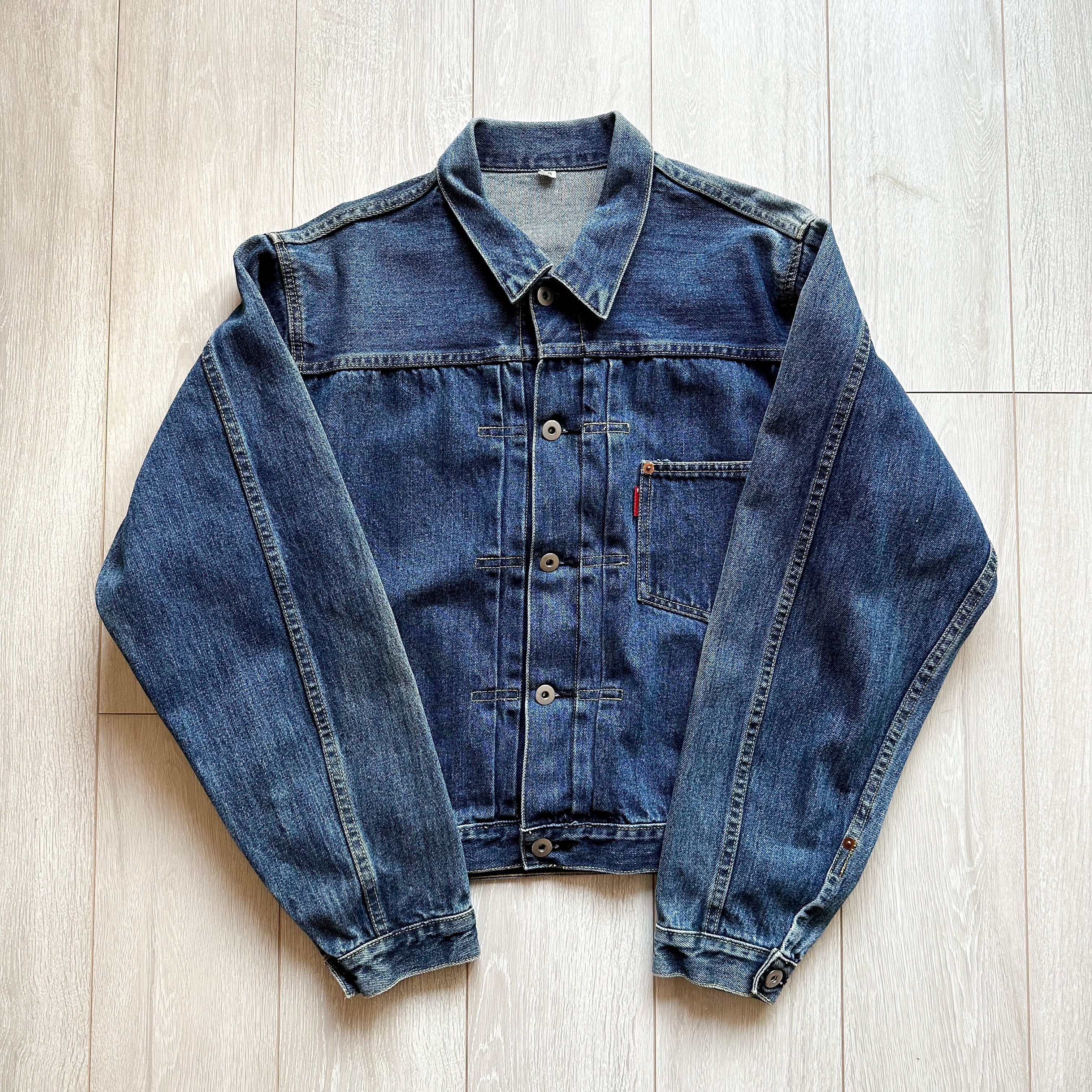 90s buckle denim jacket 90年代 デニムジャケット ブルー バックル