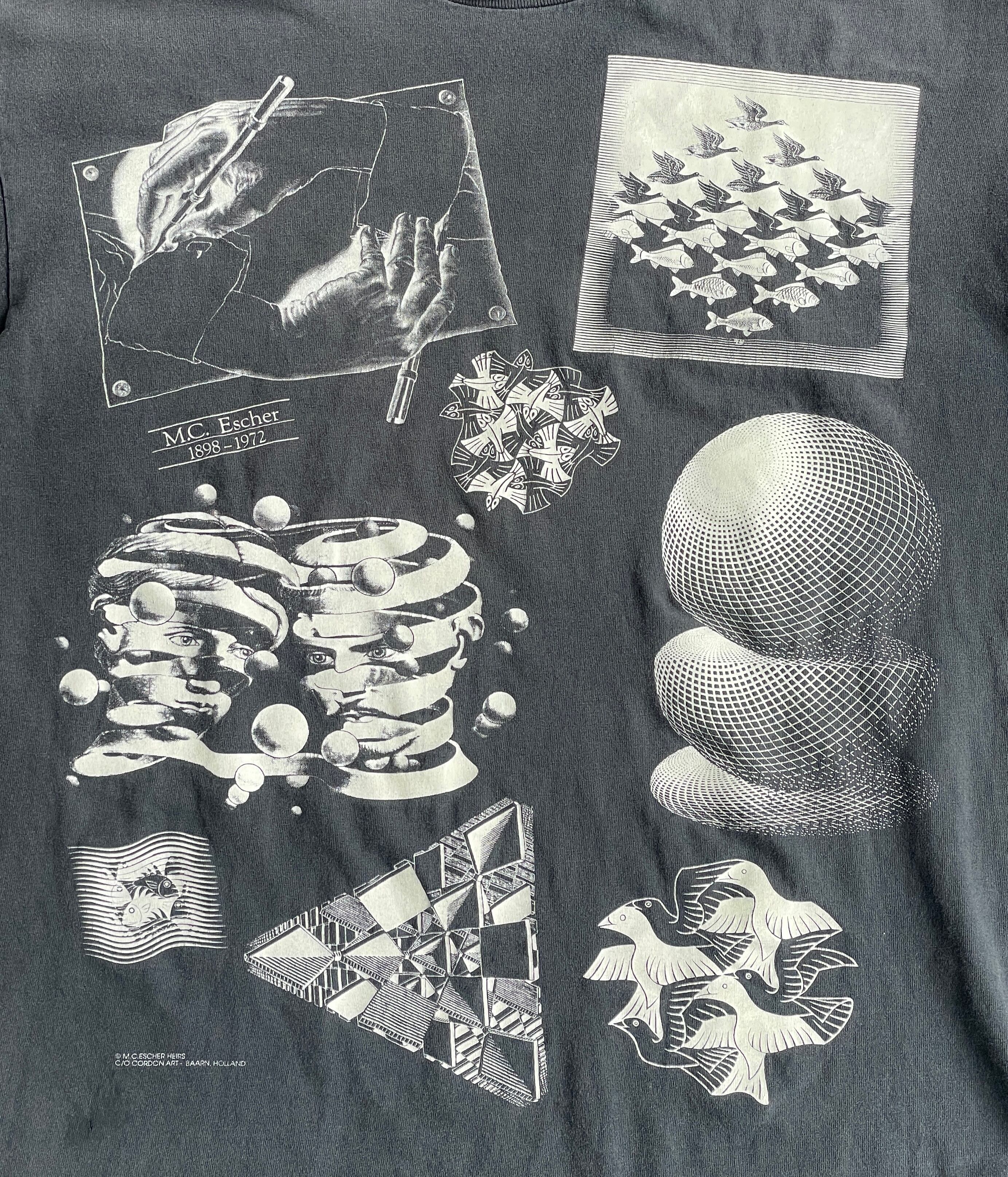 VINTAGE XL 80-90s ART T-SHIRT -M.C. ESCHER- | BEGGARS BANQUET公式 ...